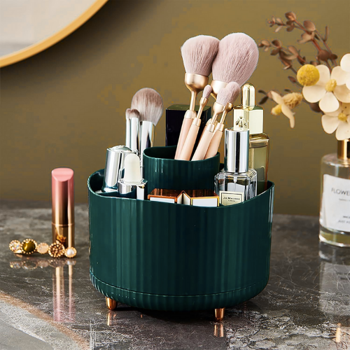 Makeup Brushes Holder 360° Rotating Desk Makeup Organizer